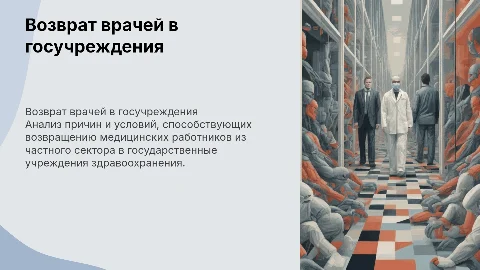 Условия возврата врачей из частных клиник в госучреждения