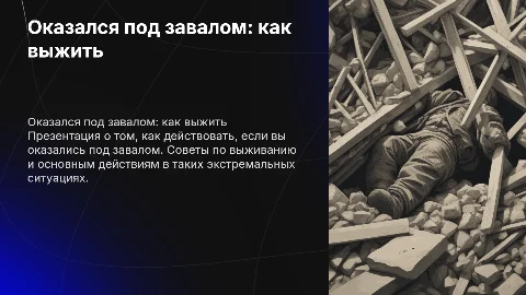 Оказался под завалом