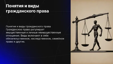 - [ ] понятия и виды гражданского права