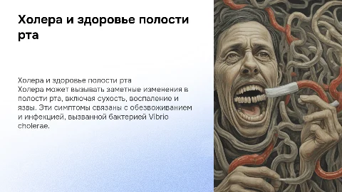 Холера и ее проявление в полости рта