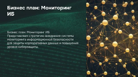 Бизнес план по внедрению системы мониторинга ИБ