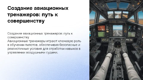 Создание авиационных тренажеров
