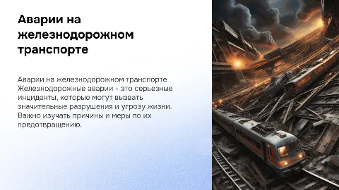аварии на железнодорожном транспорте