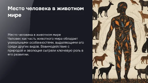 Положение человека в системе животного мира