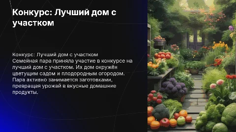 Презентация о конкурсе "Лучший дом с участком"