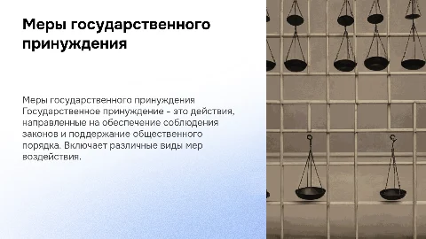 Меры государственного принуждения - понятие и виды