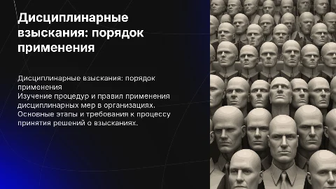 Порядок применения мер дисциплинарного взыскания