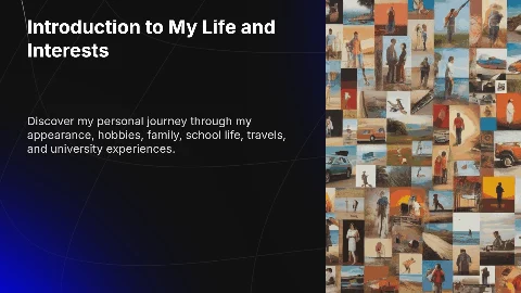 Презентация: About Me: My Appearance, Hobbies, Family, and Travels