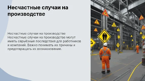 презентация по несчастным случаям на производстве
