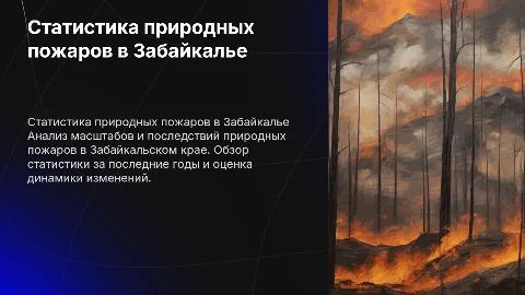 статистика по пиродным пожарам в Забайкальском крае