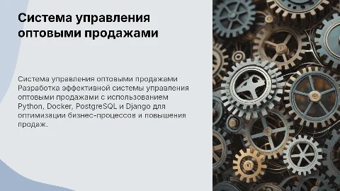 Проектирование системы управления оптовыми продажами на Python