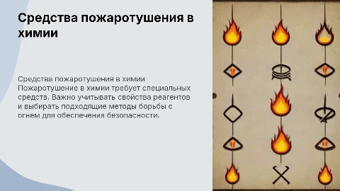 Классификация и назначение средств пожаротушение в химии