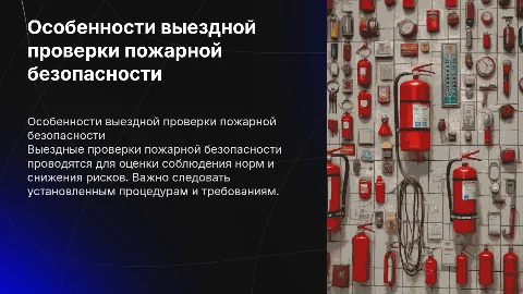 Порядок проведения выездной проверки пожарной безопасности