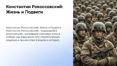 Константин Рокоссовский, его жизнь и подвиги