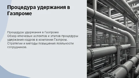 Процедура удержания в Газпроме