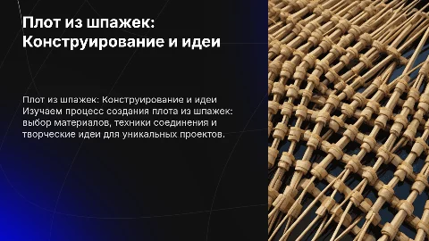 Плот из шпажек