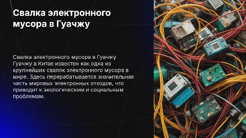 Свалка электронного мусора в Гуачжу (Китай)