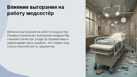 Влияние профессионального выгорания на сестринскую работу
