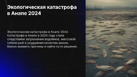 Экологическая катастрофа в Анапе 2024 года