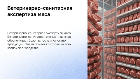 Ветеренарно санитарная экспертиза мяса