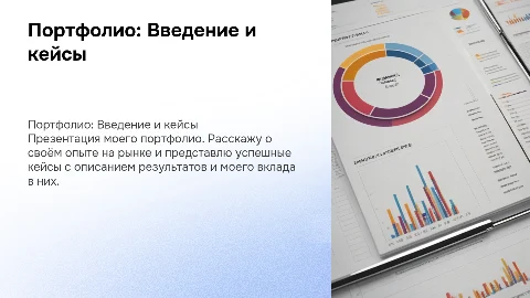 Портфолио: кейсы и достижения в презентации