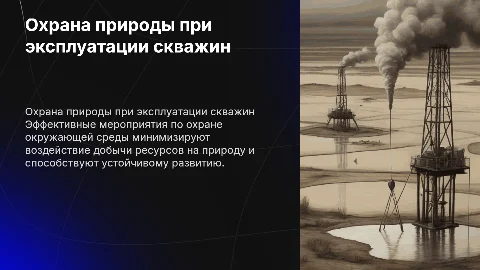 мероприятия по охране окружающей среды при эксплуатации скважин