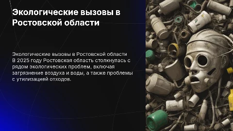 Реферат по экологии: Проблемы Ростовской области в 2025 году