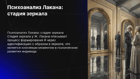 психоанализ Ж.Лакана:стадия зеркала