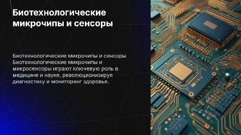 Биотехнологические микрочипы и микросенсоры