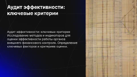 Аудит эффективности: критерии и индикаторы оценки контроля