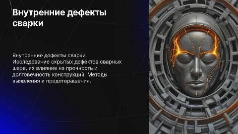 Внутренние дефекты сварных швов