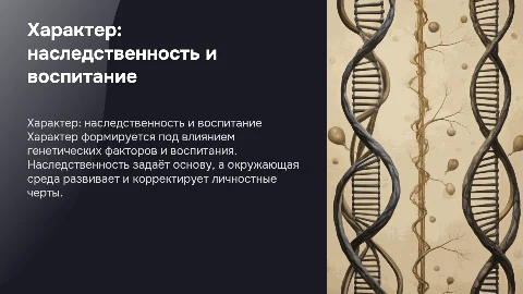 Характер:Наследственность и воспитание