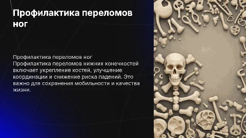 Профилактика переломов нижних конечностей
