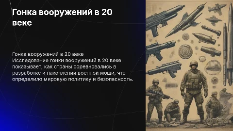 Гонка вооружений в 20 веке. Презентация по ОБЖ