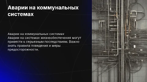 Аварии на коммунальных системах жизнеобеспечения. Правила поведения