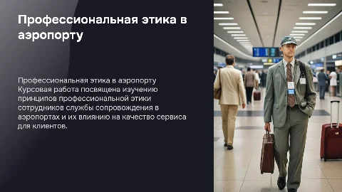 Профессиональная этика в сервисном обслуживании аэропорта