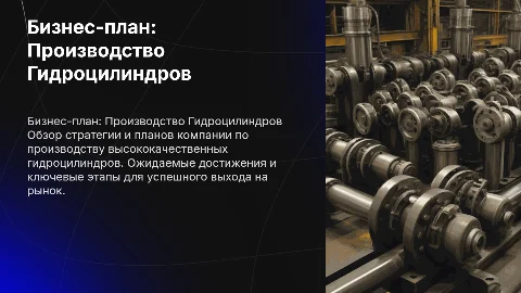 Презентация бизнес плана по производству гидроцилиндров
