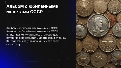альбом с юбилейными монетами СССР