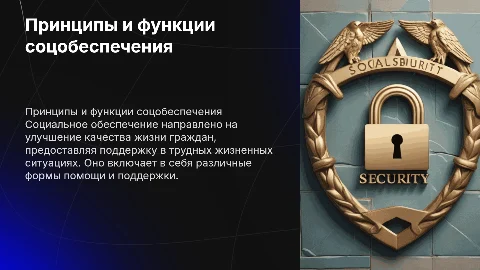 Принципы и функции социального обеспечения
