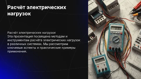 Расчёт электрических нагрузок