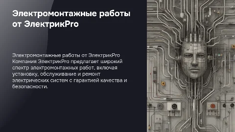 электромонтажные работы компании электрикpro