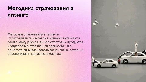 Методика страхования лизинговой компании