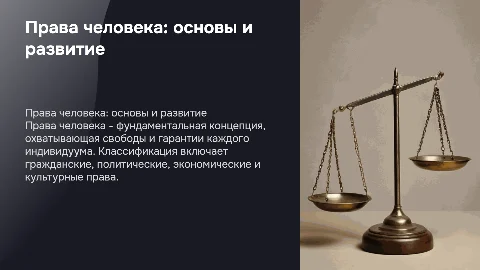 Права человека: понятие, классификация и тенденции развития