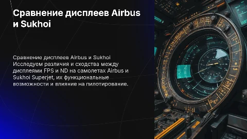 Сравнение дисплеев FPS и ND на Airbus и Sukhoi Superjet