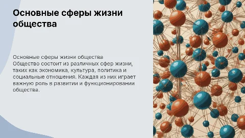Характеристика основных сфер жизни общества
