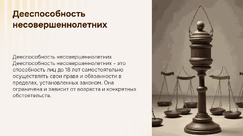 дееспособность несовершеннолетних