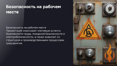 Безопасность труда и пожарная безопасность на предприятии