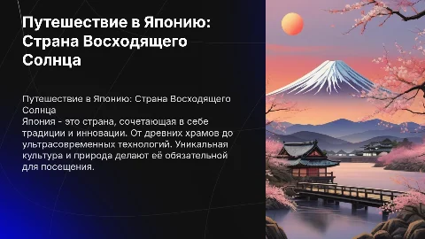 Презентация о Японии: Уникальные особенности страны