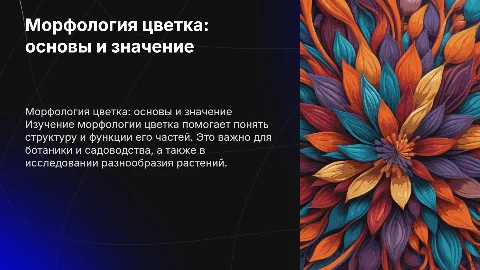 морфология цветка