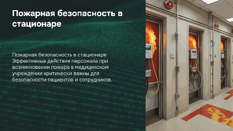 Действия персонала при пожаре в медицинской организации